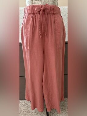 Women's Thread & Supply Lt. Terracotta 100% Lyocell Wide Leg Elastic Waist L